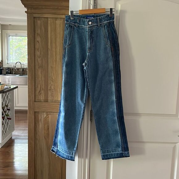 🎀 SSENSE ADER error workch blue jeans straight jeans nwot - Picture 3 of 16